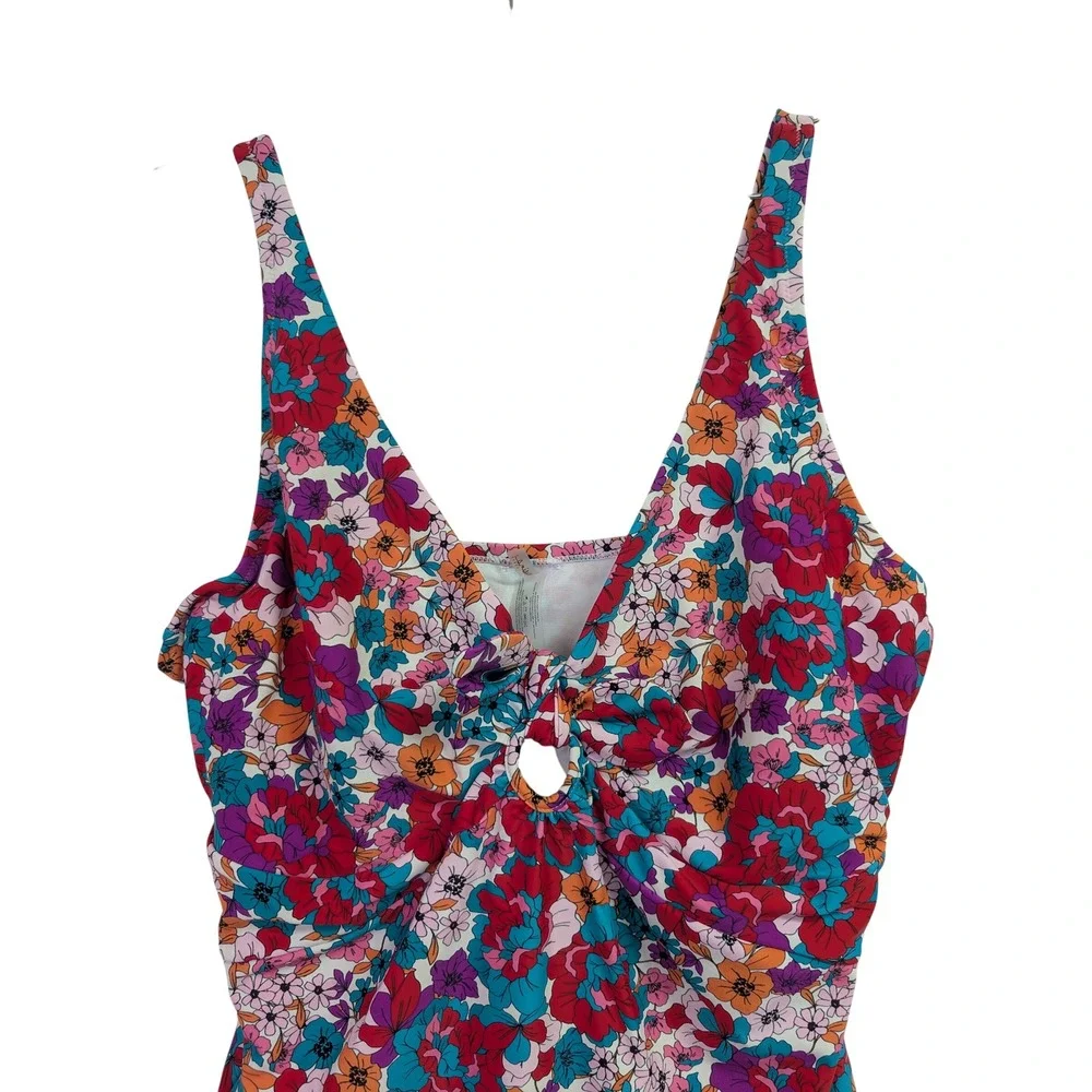 Raisins‎ Curve Muna Floral One Piece Swimsuit Full Coverage Multicolor 22W